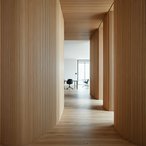 Modern office building interior workspace