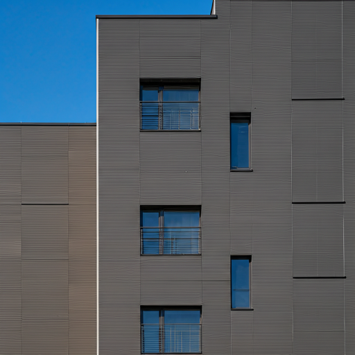 Modern apartment building exterior daytime